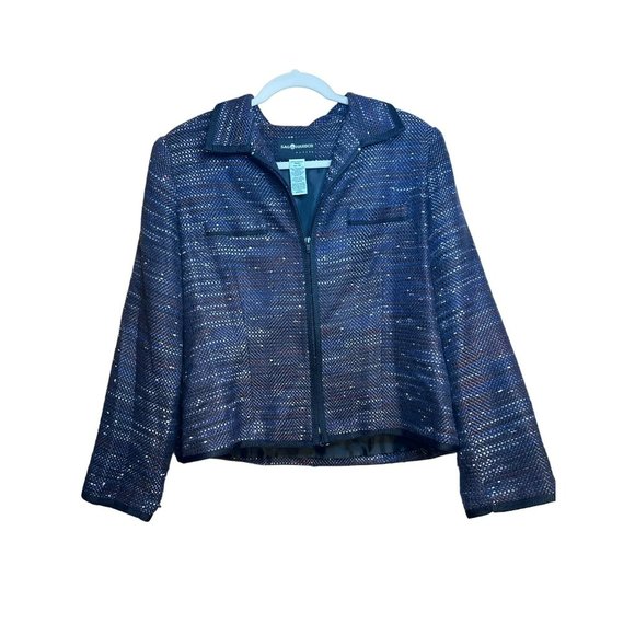 Sag Harbor Ladies Business Career Layering Zip Up Jacket Size 14 Petite - Picture 2 of 5